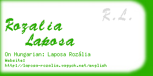 rozalia laposa business card